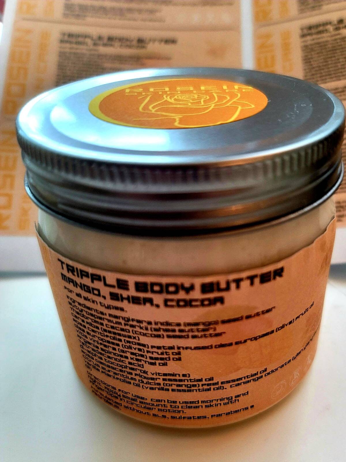 Mango, Cocoa, and Shea Whipped Body Butter | Rose Hemp Whipped Face and Body Butter | Mango Orange Whipped Body Butter