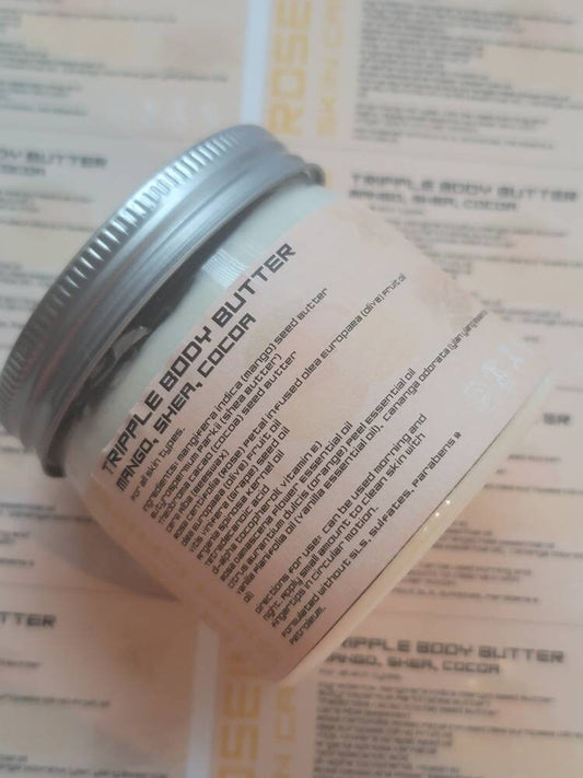 Mango, Cocoa, and Shea Whipped Body Butter | Rose Hemp Whipped Face and Body Butter | Mango Orange Whipped Body Butter