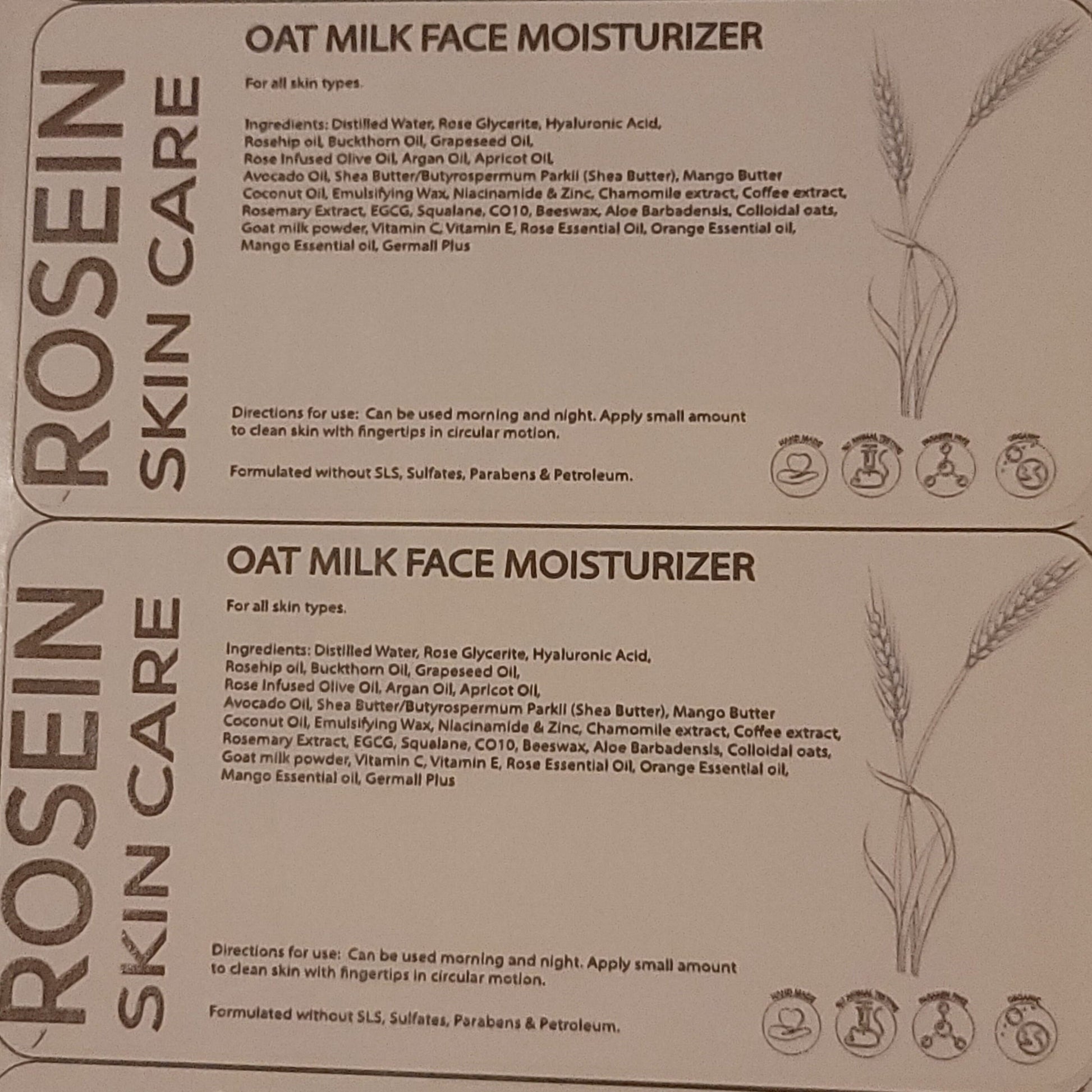 Oat & Goat Milk Face Moisturizer | Goat Milk, Oat, and Honey Hand Cream